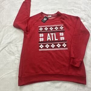 Where I'm From Atlanta ATL Sweatshirt Size XL Graphic Crew‎ Neck Holiday Red USA